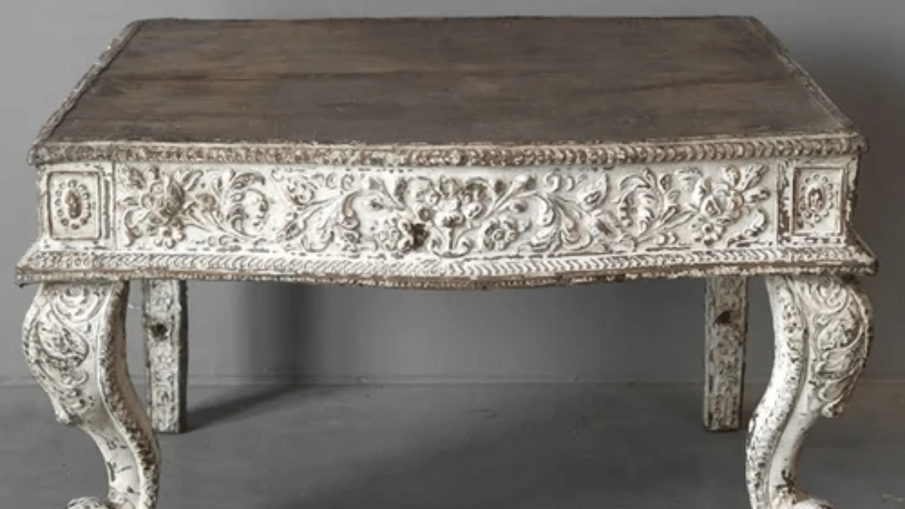 Antique or Vintage-Inspired Side Table: 
Antique or vintage-inspired side tables can bring a sense of history and elegance to your home. Look for pieces with intricate details, such as ornate carving or inlay work. These timeless pieces often become conversation starters and focal points in a room. (Picture credit: X)