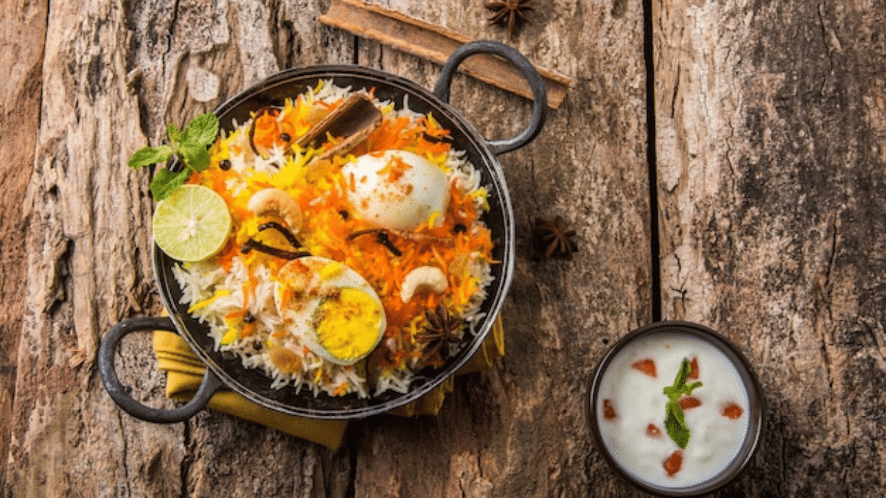 Egg Biryani: A perfect blend of spices, basmati rice, dry fruits and boiled eggs, this biryani recipe is quite popular among non-veg lovers. One can pair it with curd or raita too.(Picture credit: Freepik).
