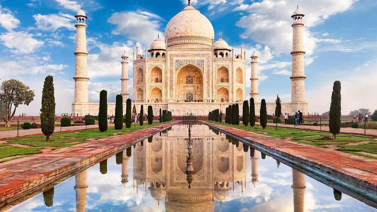 Taj Mahal, Agra:  The most beautiful  iconic symbol of Love, the Taj Mahal is an extraordinary example of Mughal architecture. This white marble mausoleum was built by Emperor Shah Jahan in memory of his beloved wife Mumtaz Mahal.  (Pic Credit: Google)