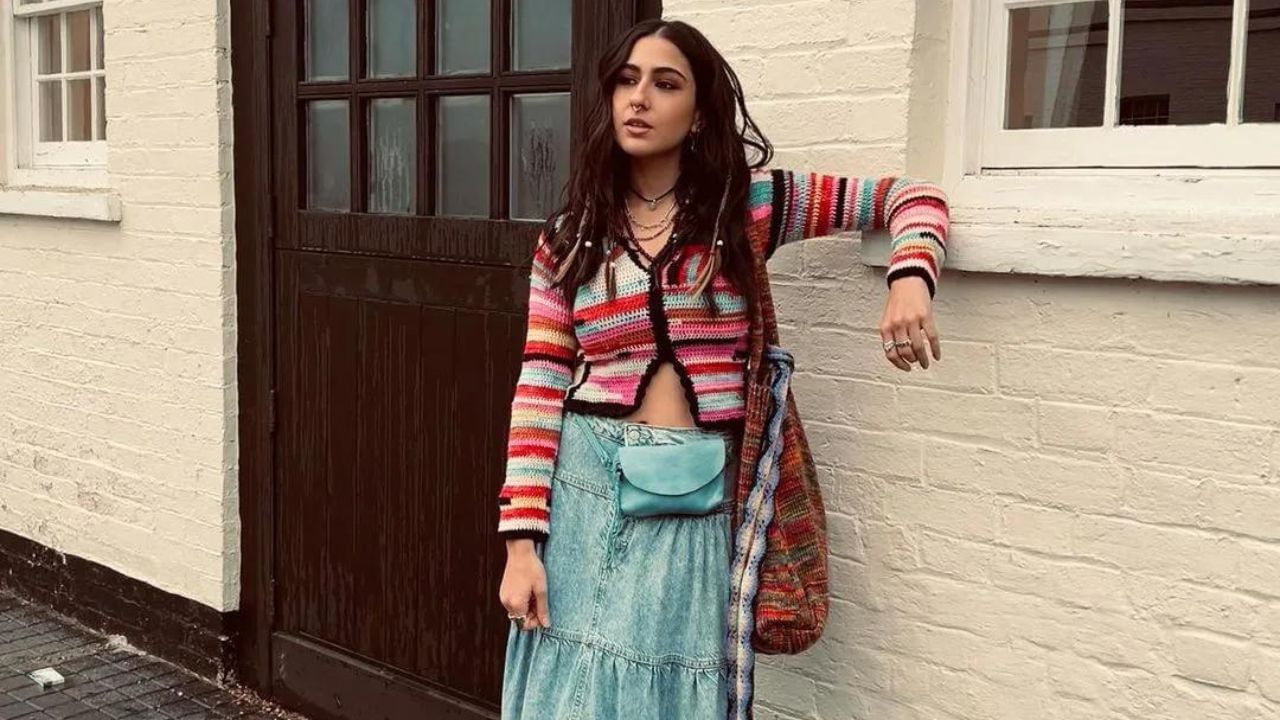 Bohemian Vibes: Sara occasionally opted for bohemian-inspired street looks wearing flowy maxi skirts or dresses with tops. She paired this with sandals or ankle boots and accessorized with statement jewellery and sunglasses. (Pic Credit: Google)