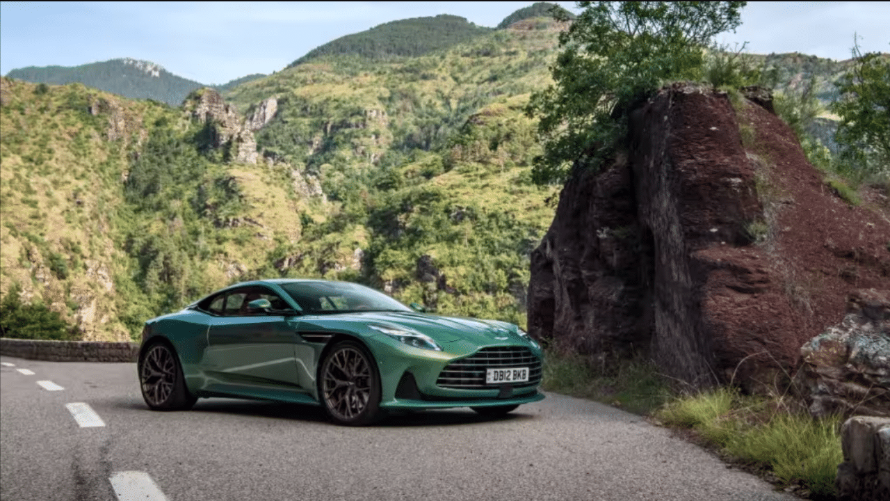 Powertrain: The Aston Martin DB12 engine, which has an engine displacement of 3998cc can easily churn out a peak power output of 671bhp@6000rpm and a peak torque of 800Nm. 